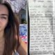 Joana Sanz mostra carta de Daniel Alves da prisão para ela