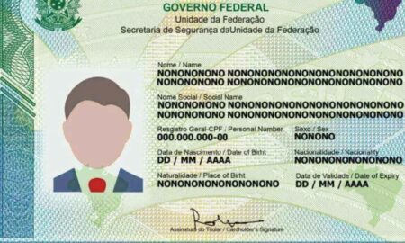 carteira de identidade nova documento cpf rg