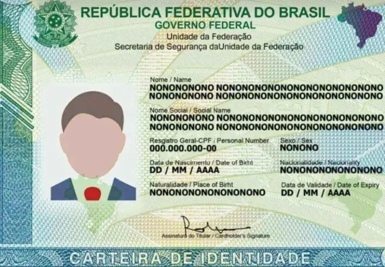 carteira de identidade nova documento cpf rg