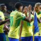 Rodrygo comemora gol da Seleção Brasileira contra o Equador