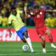 Vini Jr. durante partida pela Seleção Brasileira contra o Equador