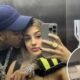 bia miranda e gato preto