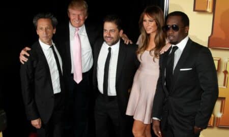 Brian Grazer, Donald Trump, Brett Ratner, Melania Trump and Sean Combs (Diddy)
