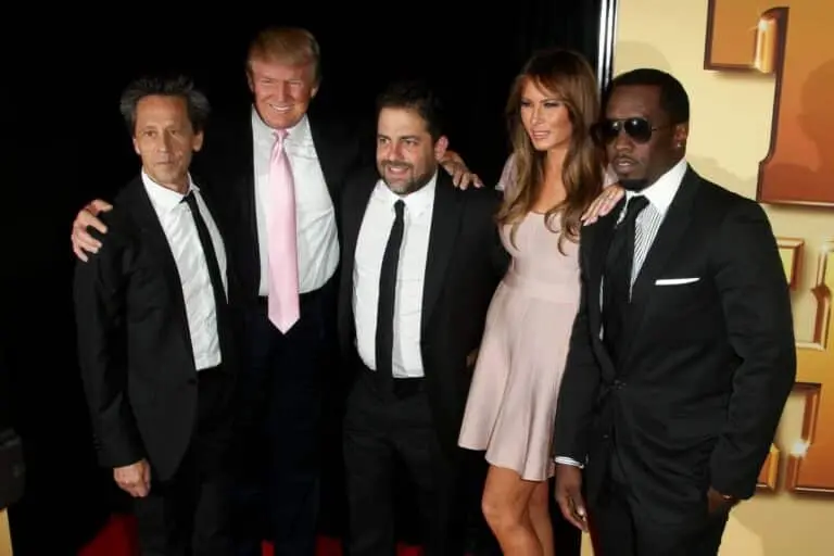 Brian Grazer, Donald Trump, Brett Ratner, Melania Trump and Sean Combs (Diddy)