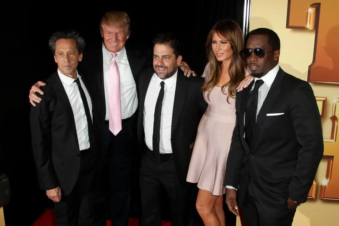 Brian Grazer, Donald Trump, Brett Ratner, Melania Trump and Sean Combs (Diddy)