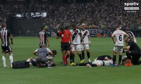 Atletico x Vasco Choque de cabeça