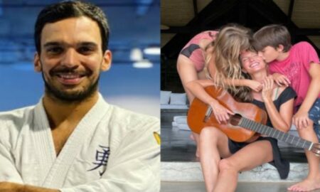 Joaquim Valente e Gisele Bündchen com filhos