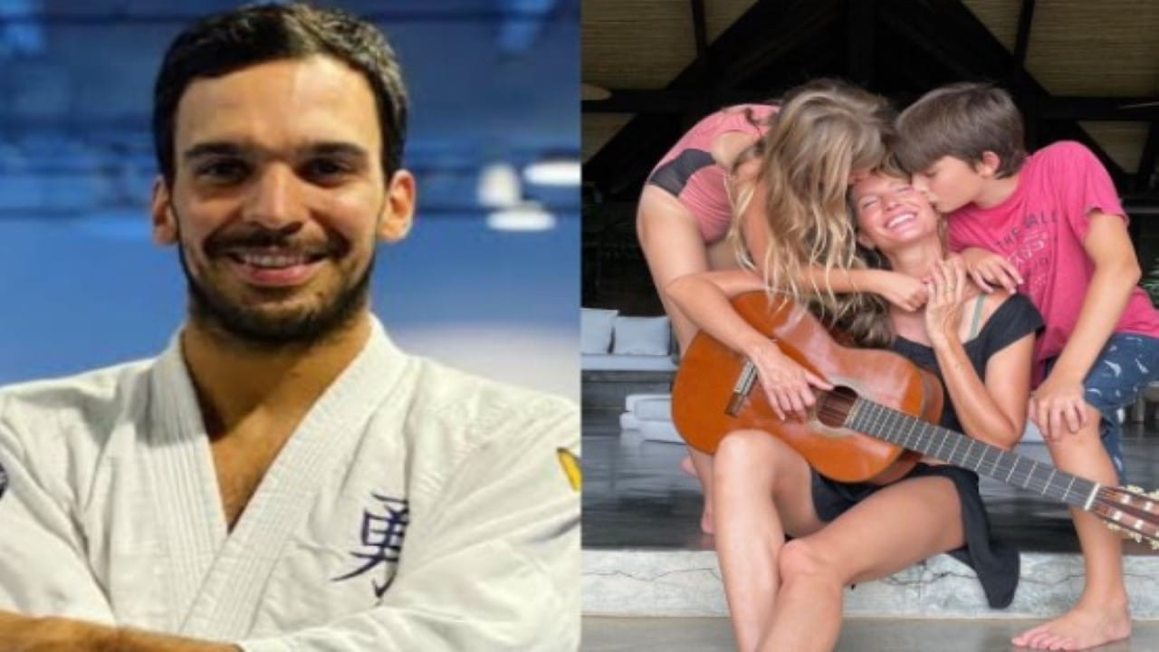 Joaquim Valente e Gisele Bündchen com filhos