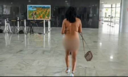 Mulher nua no Palácio do Planalto