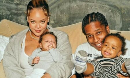 Rihanna e Asap Rocky e filhos