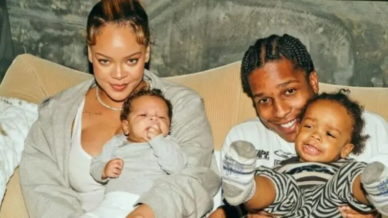 Rihanna e Asap Rocky e filhos