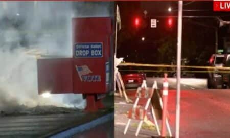 Urna incendiada EUA
