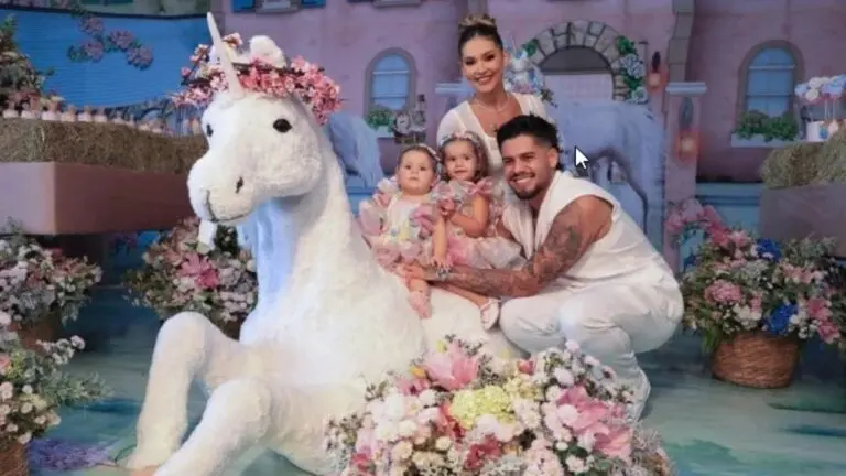 Virginia, Zé Felipe e suas filhas Maria Alice e Maria Flor