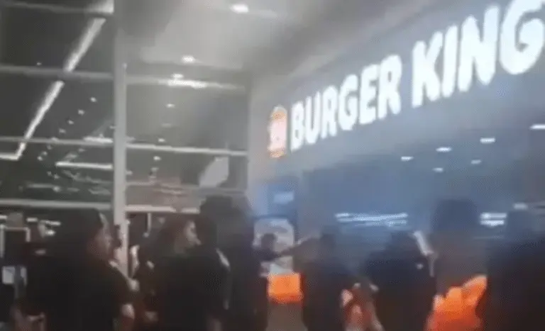 incêndio no Burger King
