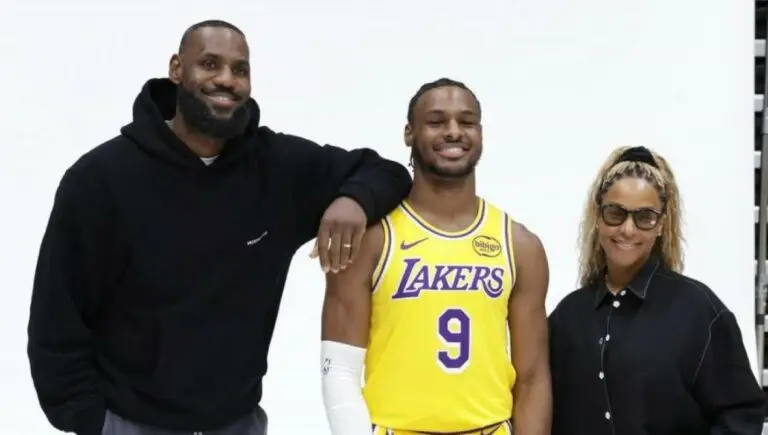 lebron james e filho e esposa