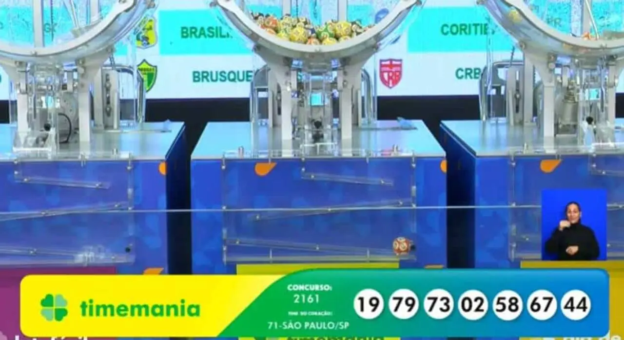 Sorteio de R$ 7,3 milhões da Timemania 2161: Confira os números e o Time do Coração São Paulo-SP