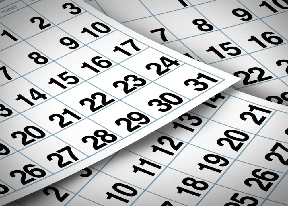 Calendário, feriado