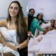 Éder Militão com a esposa Tainá Castro e familiares