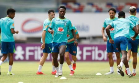 Estevão e Vini Jr Seleção Brasileira