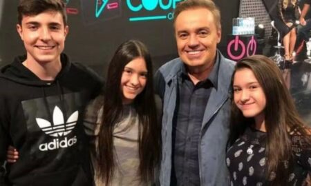 Gugu com os filhos