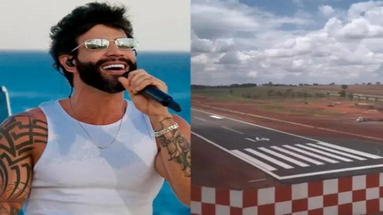 Gusttavo Lima e sua pista de pouso particular