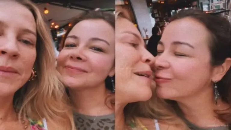 Luana Piovani com amiga