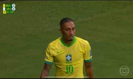 Raphinha Brasil x Uruguai