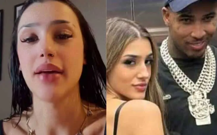 bia miranda e gato preto gemeos