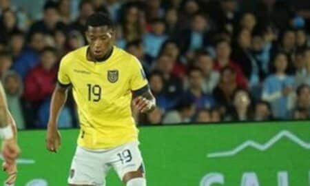 Plata, do Flamengo, marca para o Equador contra a Bolívia; jogo segue no Monumental de Guayaquil