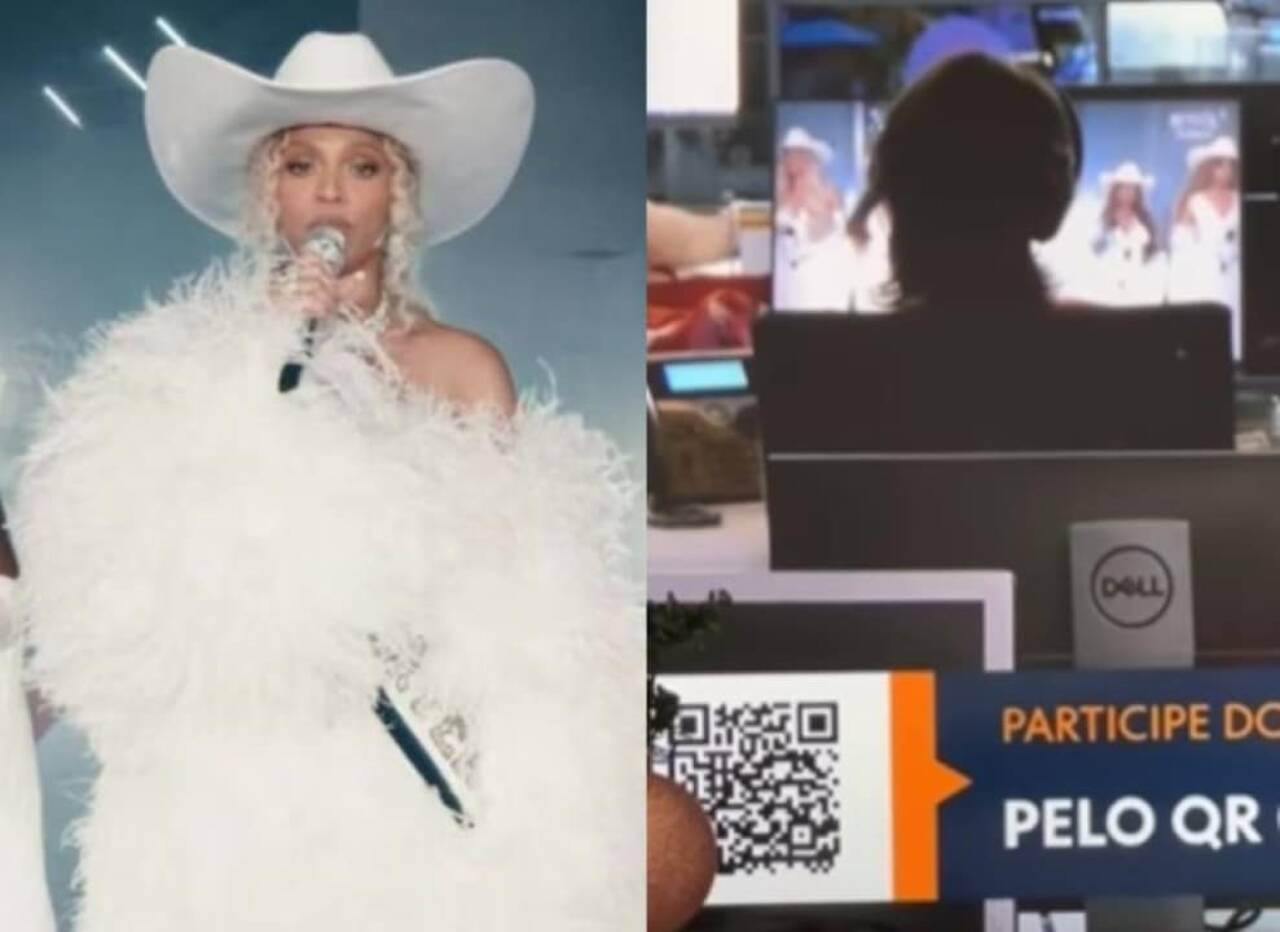 Beyonce e Funcionaria da Globo