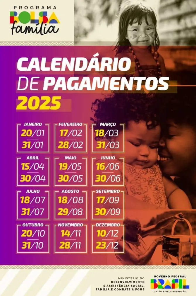 CALENDARIO BOLSA FAMILIA 2025