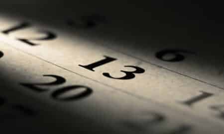Calendário sexta-feira 13