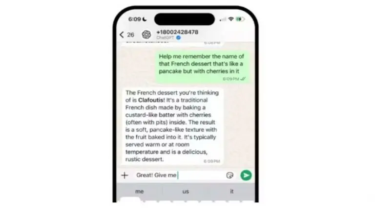 ChatGPT chega ao WhatsApp
