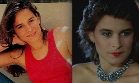 Claudia Magno na época de 'Tieta' e no filme 'Menino do Rio