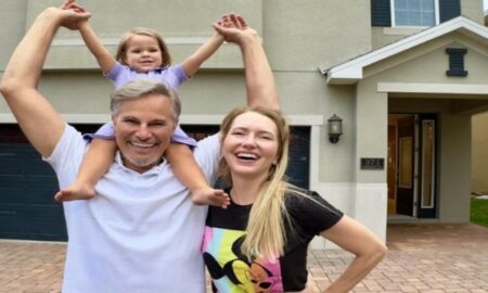 Edson Celulari com esposa e filha