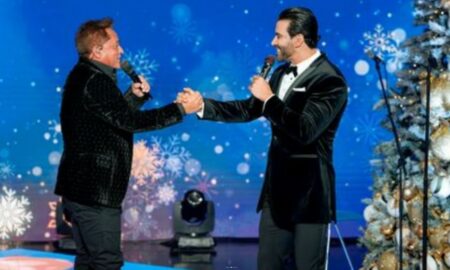 Leonardo e Gusttavo Lima em Especial de Natal do SBT