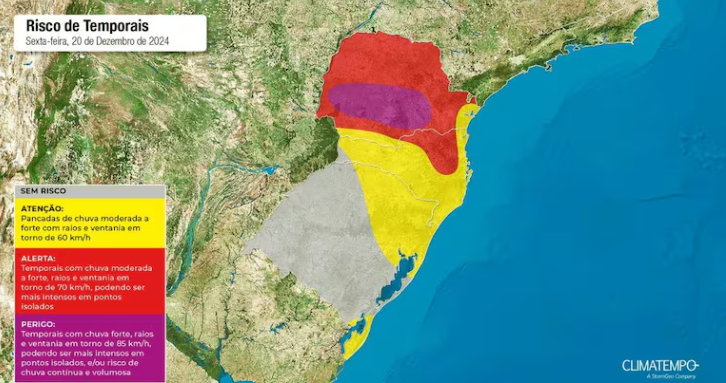 Ventos fortes Paraná