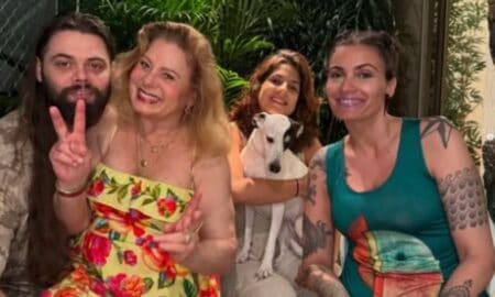 Vera Fischer com filhos no Natal