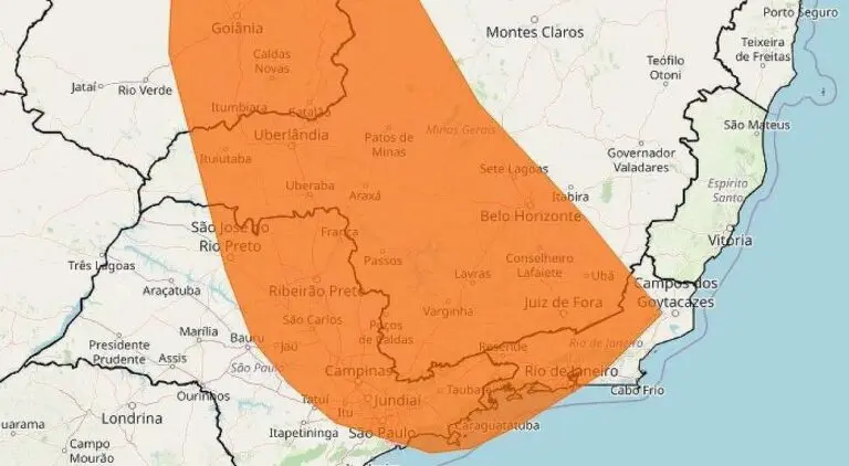 Alerta São Paulo, Rio de Janeiro e Minas Gerais
