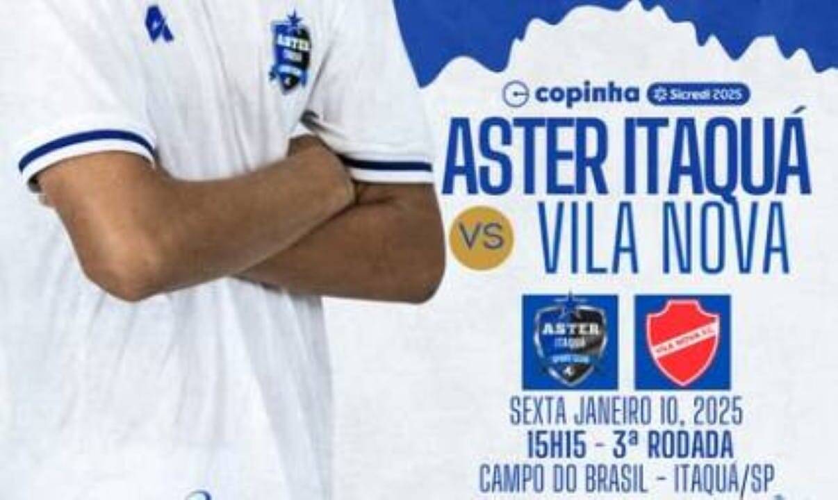 Onde assistir ao vivo Aster Brasil x Vila Nova pela Copinha 2025