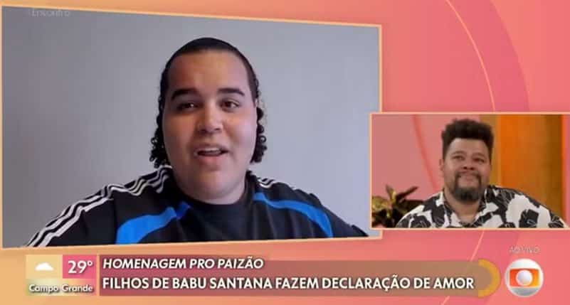 Babu Santana e o filho Carlos