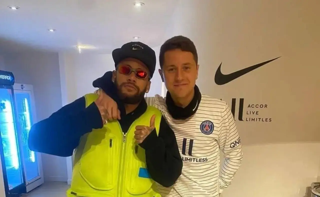 Neymar e Ander Herrera durante passagem pelo PSG