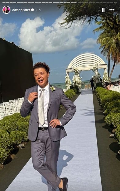 David Brasil no casamento de Hulk e Camila