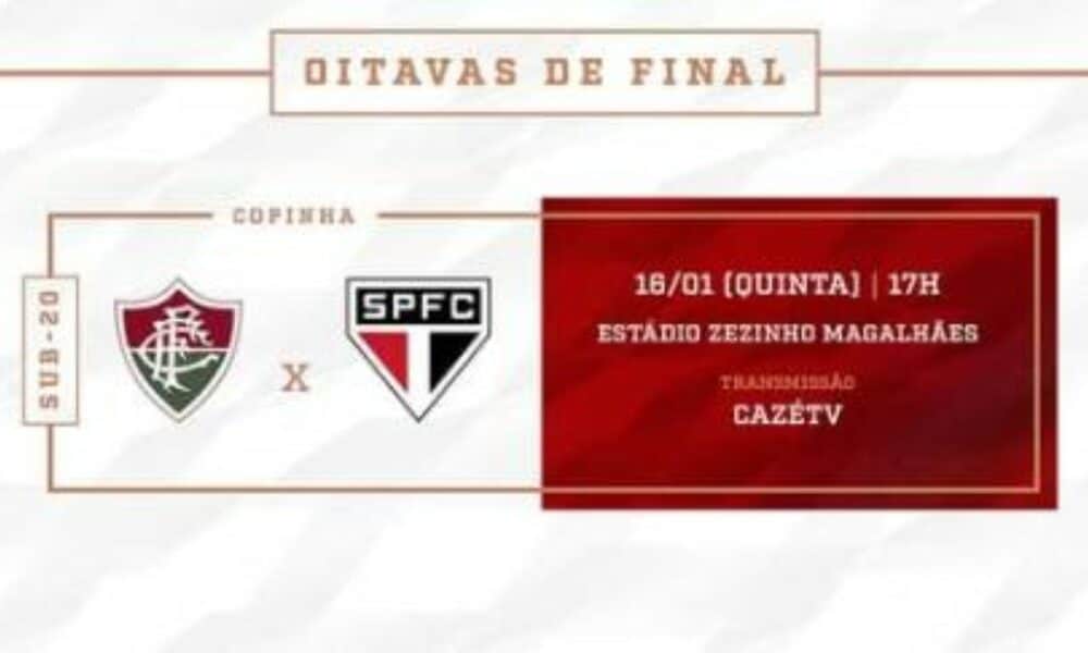 Onde assistir ao vivo Fluminense x São Paulo pela Copinha 2025
