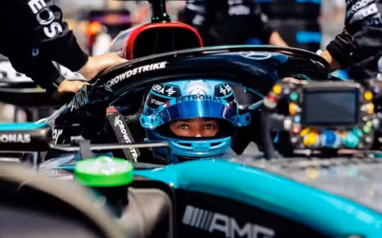 George Russell na Mercedes pela Fórmula 1