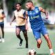 Guilherme durante jogo-treino entre Santos e Athletic