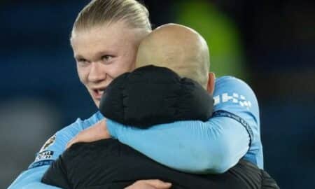 Haaland e Pep Guardiola