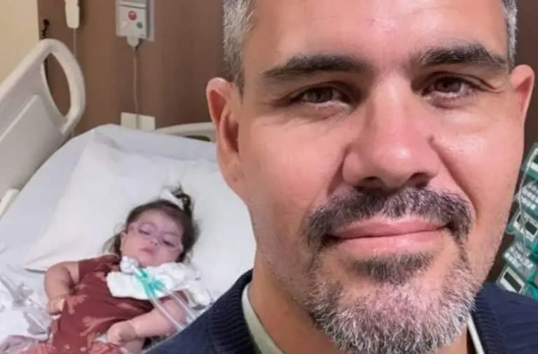 Juliano Cazarré e filha