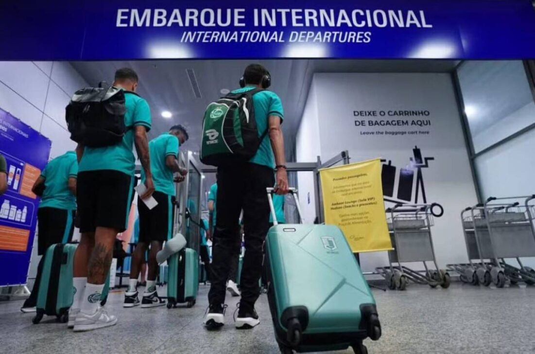 Juventude embarcou para a Argentina na tarde de terça-feira