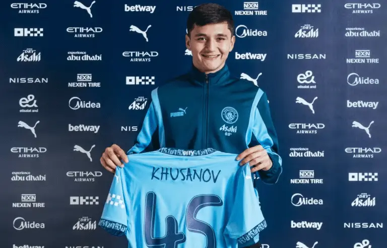 Khusanov é o novo reforço do Manchester City